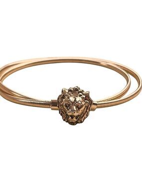 Vintage Anne Klein Gold Lion Head Stretch Belt